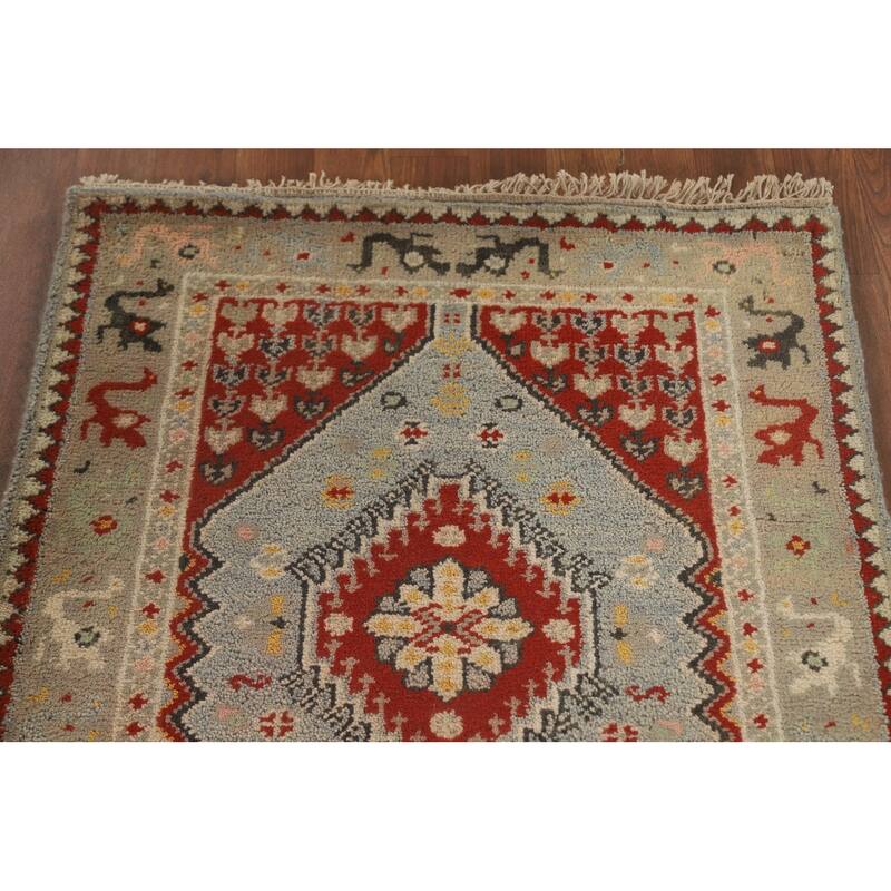 Geometric / Tribal Heriz Serapi Runner Rug Handmade Wool Carpet - 2'8" x 8'0"