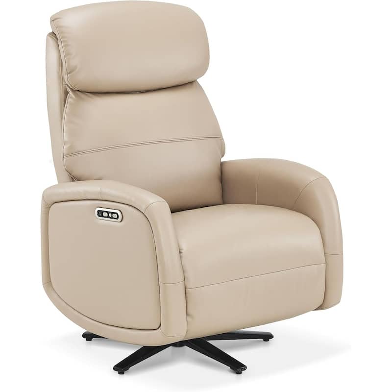 MCombo Dual Motor Power Recliner Chair for Adults, Modern Faux Leather Electric Swivel Recliner with USB Charging