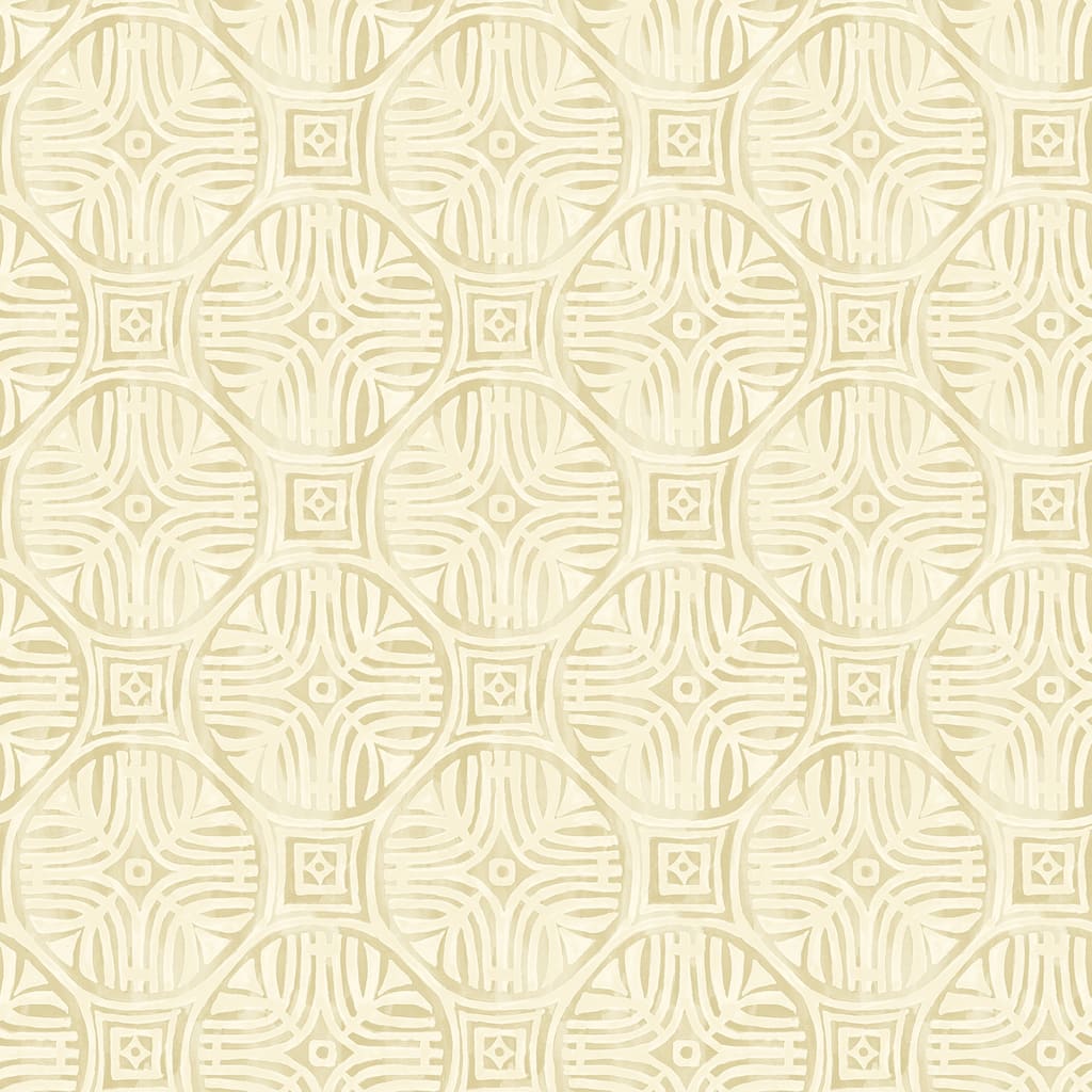 Chesapeake Sandee Butter Medallion Wallpaper