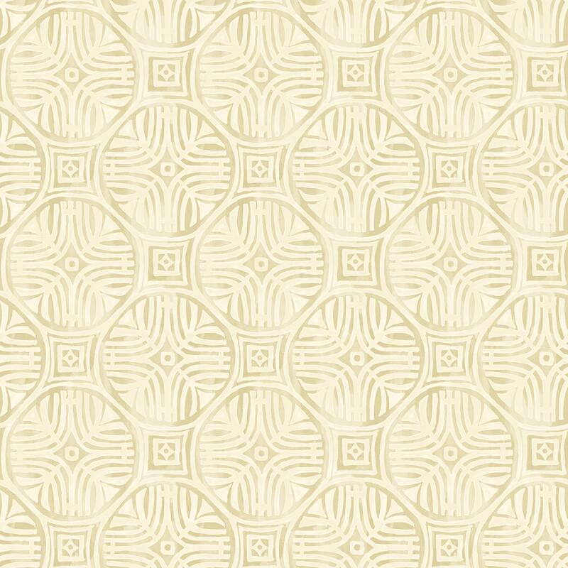 Chesapeake Sandee Butter Medallion Wallpaper