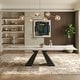 preview thumbnail 1 of 56, 110.24" Extendable Rectangular Sintered Stone Double Pedestal Dining Table Seat 8-12