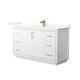 Option White / Giotto Quartz Top / Satin Bronze Hardware