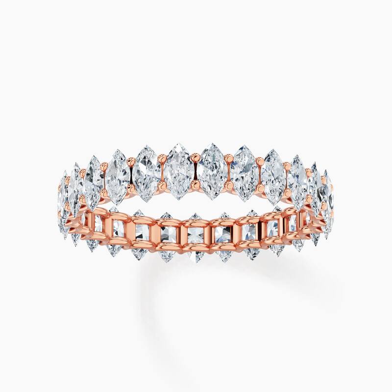 Auriya 14k Gold Marquise North-South Lab Grown Diamond Eternity Band 2.70 - 11.25 ct. tw. (F-G, VS)