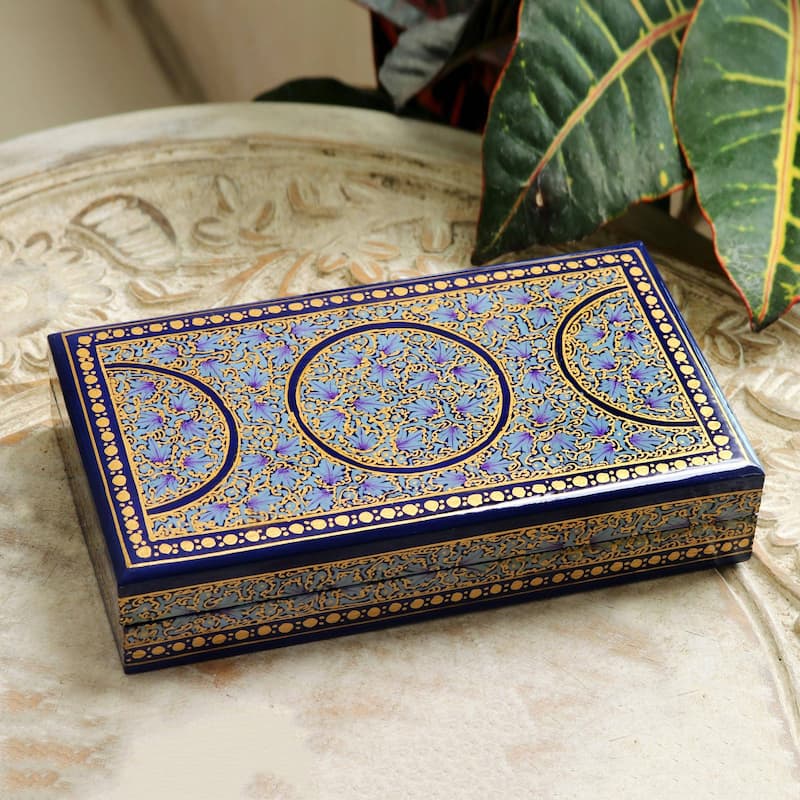 Novica Handmade Kashmir Dynasty Papier Mache Decorative Box