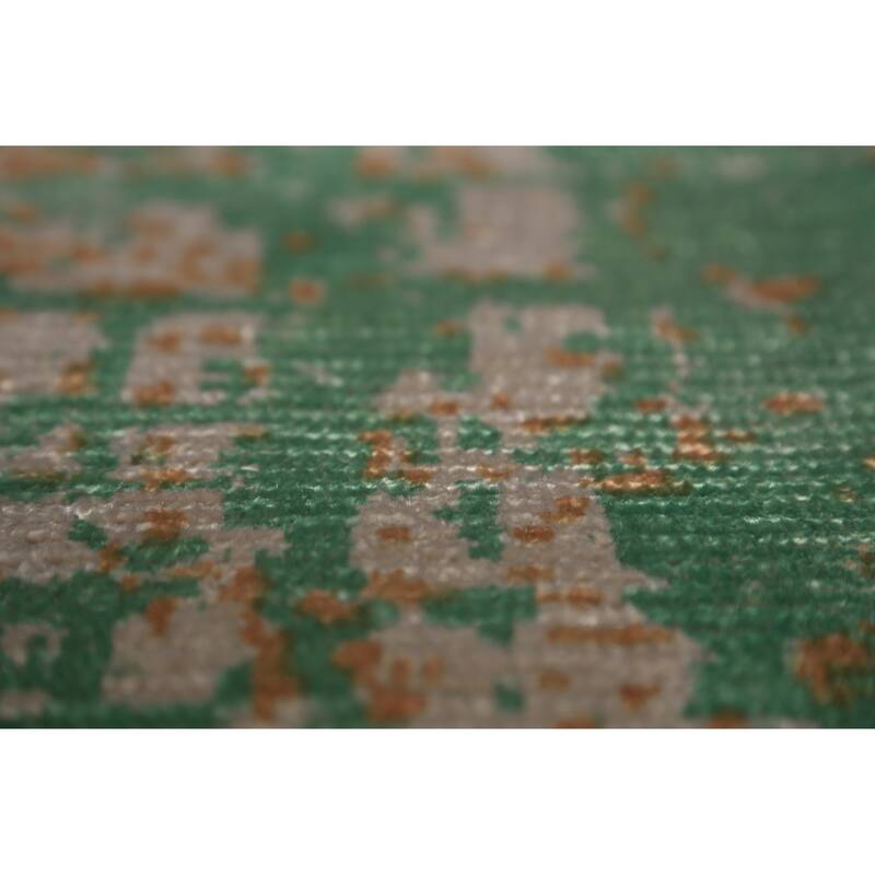 Multicolor Abstract Indian Area Rug Hand-Knotted Wool Carpet - 6'7"x 8'2"