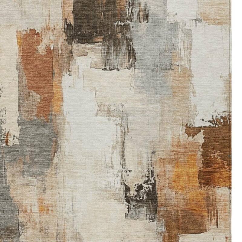 HomeRoots Abstract Transitional Rectangle Outdoor Rug
