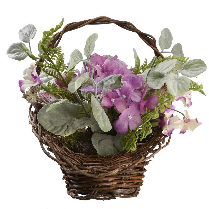 National Tree Company 16 in. Spring Decorated Basket