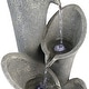 preview thumbnail 9 of 7, 4-tier Faux Stone Bell Cascading Water Fountain - N/A