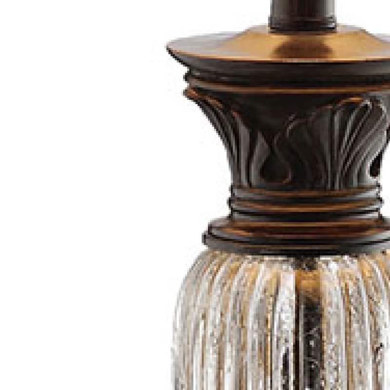 Elk Home Tempe Antique Mercury With Beige Softback Shade Table Lamp