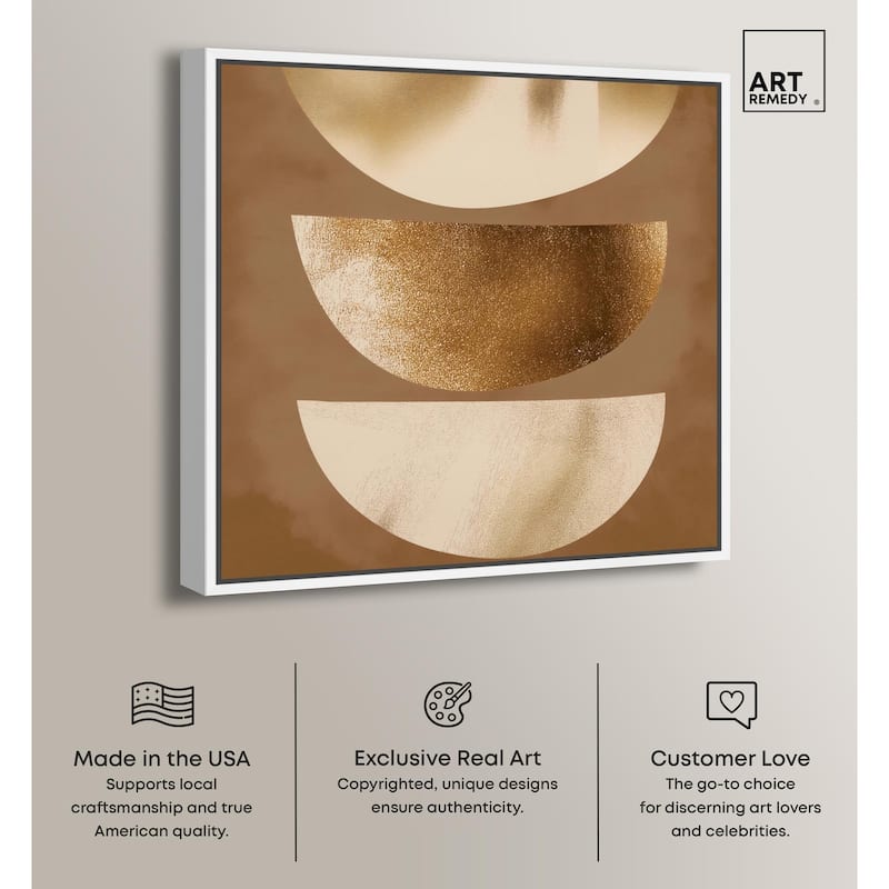 Golden Crescents I Canvas by Art Remedy