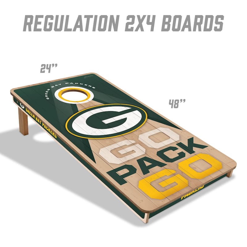 Green Bay Packers NFL 2x4 Professional Cornhole Board Set
