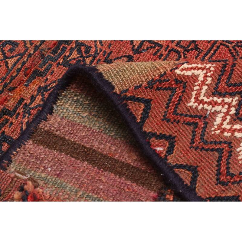ECARPETGALLERY Flat-Weave Kashkoli FW Red Wool Tapestry Kilim - 2'9 x 5'0