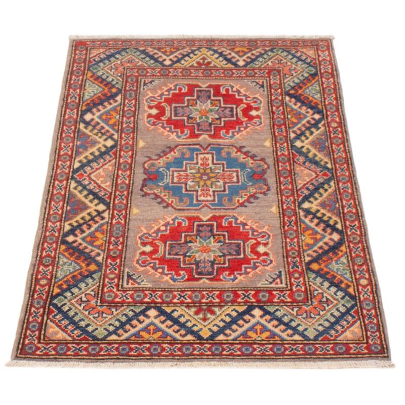ECARPETGALLERY Hand-knotted Uzbek Ghazni Brown Wool Rug - 2'8 x 4'1