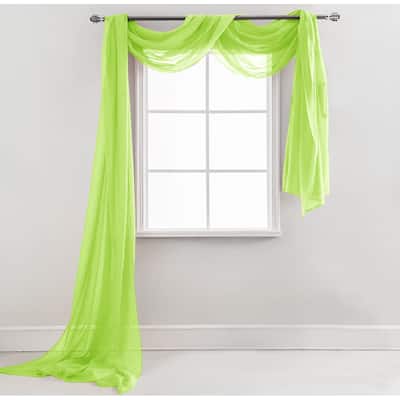 37" x 216" - Sheer Window Scarf Valance Topper Draping Extra Long