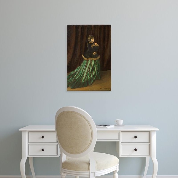 Easy Art Prints Claude Monet's 'Camille, The Green Dress' Premium Canvas Art