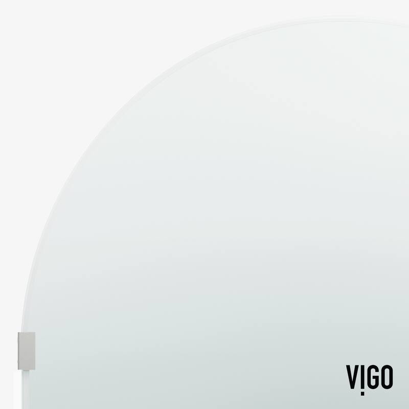 VIGO Arden 34" W x 78" H Frameless Fixed Shower Screen