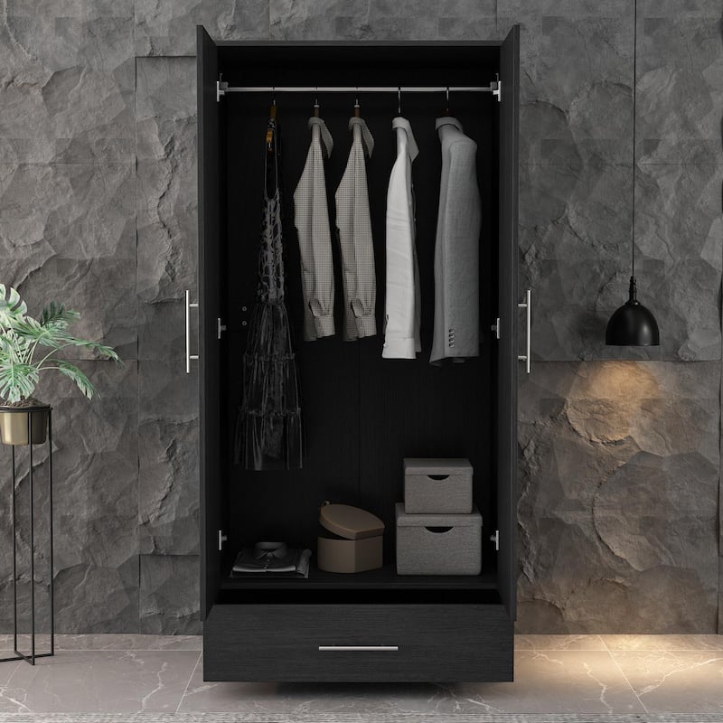 31.5"W x 66.9"H Wardrobe Armoire For Bedroom Saving Saving