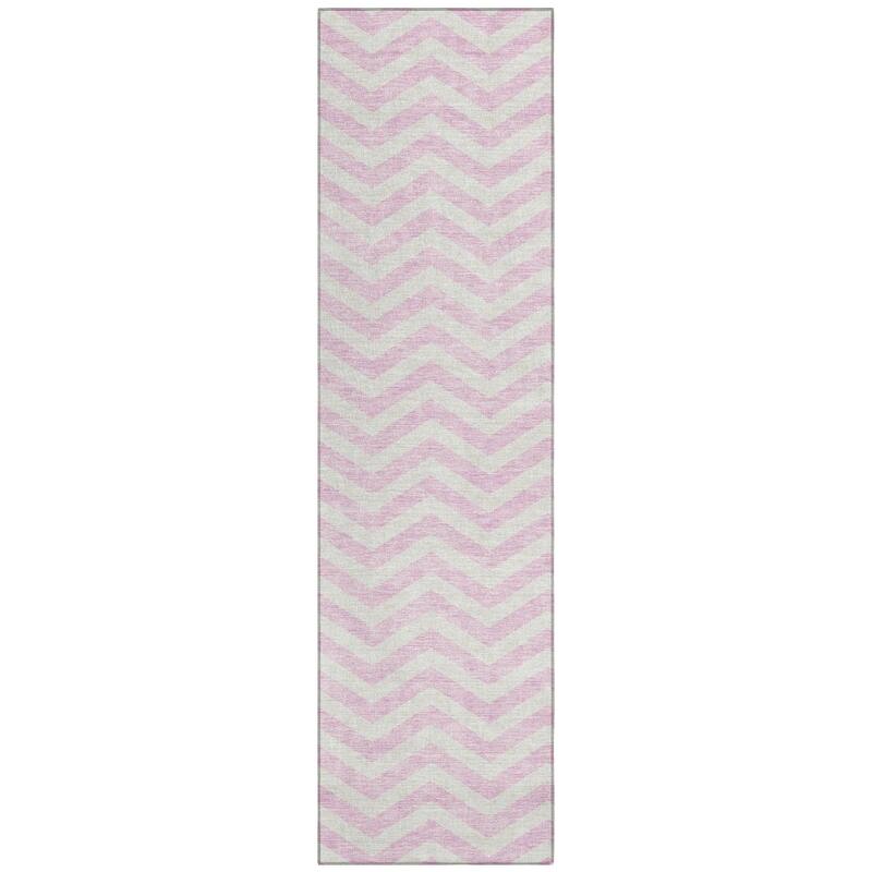Machine Washable Indoor/ Outdoor Chantille Chevron Stripe Rug