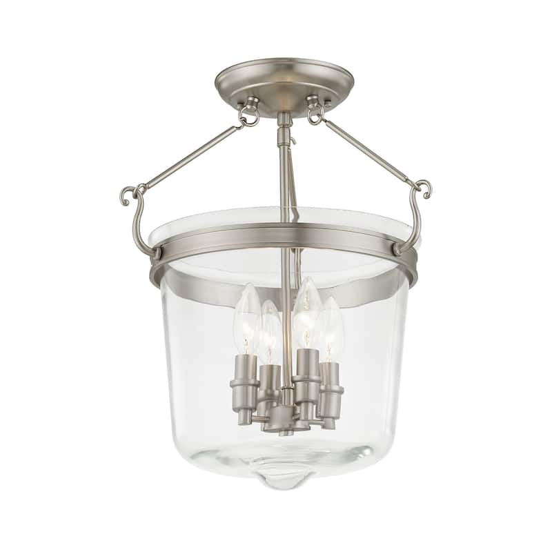Livex Lighting Rockford 4 Light Semi Flush Ceiling Fixture