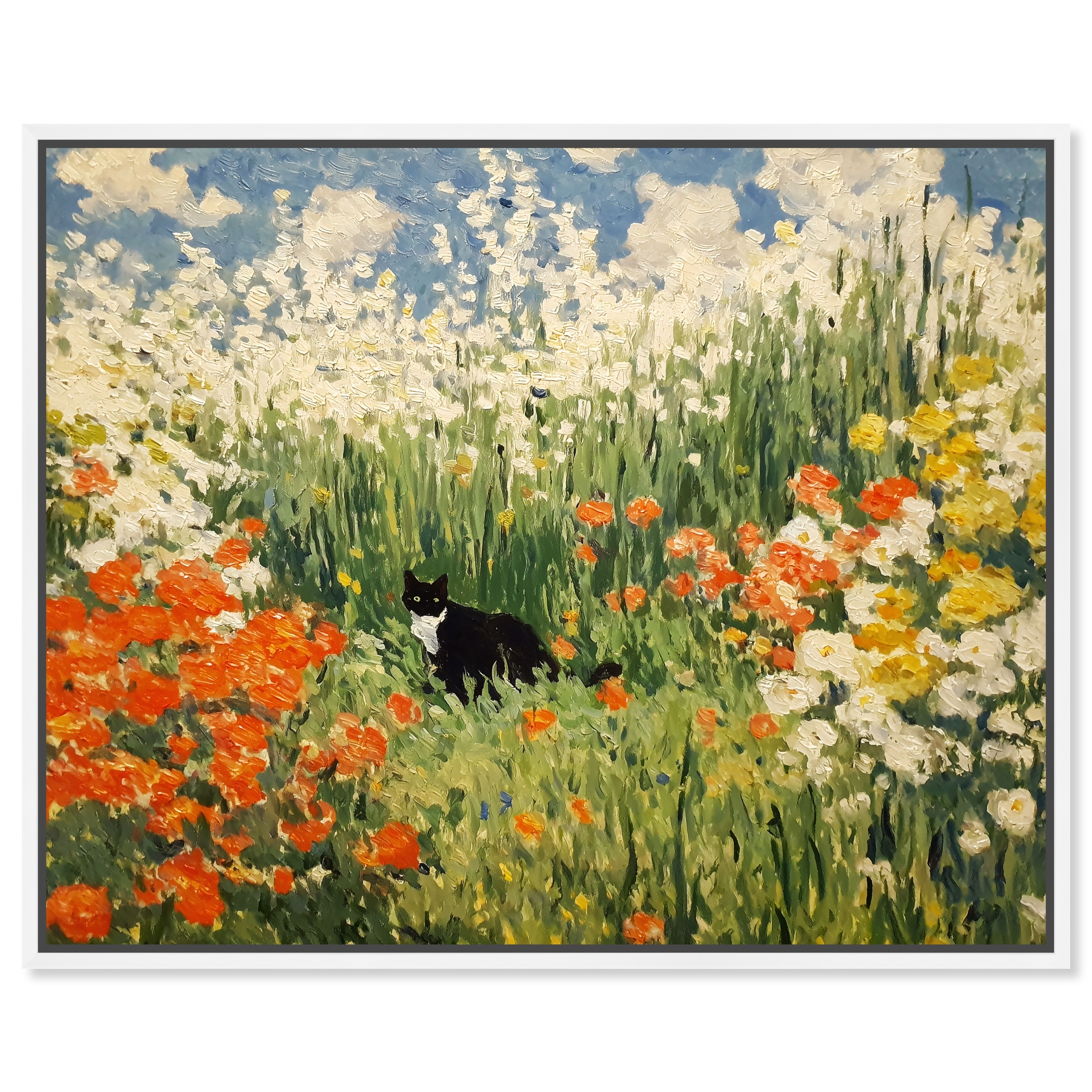 Meadow Glimpse I Floral Wall Decor Framed Canvas Print by Art Remedy
