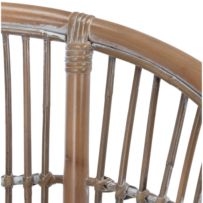 SAFAVIEH Sula Natural Rattan Accent Chair - 22.6" W x 24" L x 30.7" H - 23Wx24Dx31H