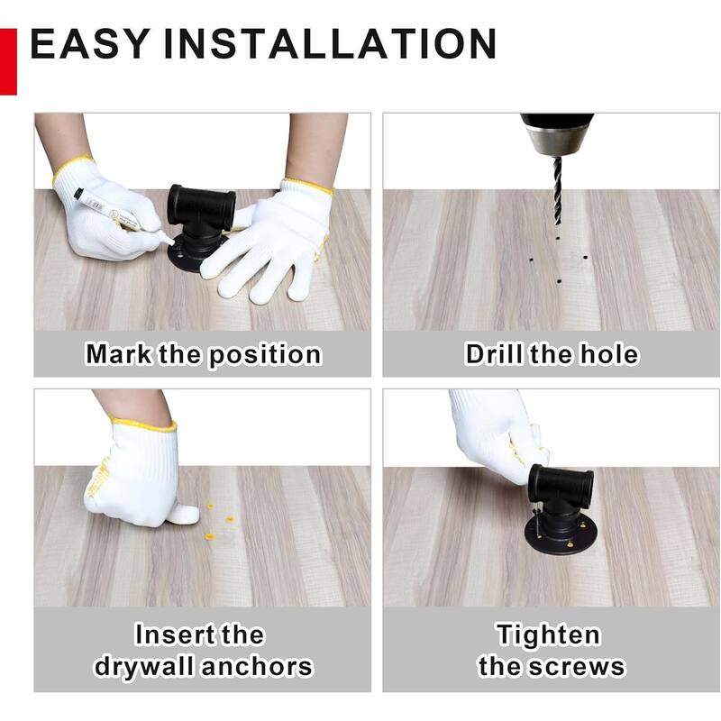 Staircase Handrail Wall Mount Handrail for Indoor Stair, Industrial Pipe Stair Handrails Grab Bar