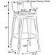 preview thumbnail 10 of 41, Bar Stools With Back set of 4 Industrial Metal Barstools with Wooden Seats