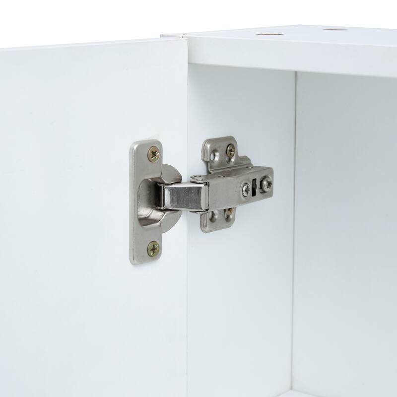 2-in-1 Mirror Cabinet Wall Medicine Cabinet Over The Toilet Storage Cabinet with High-Definition Mirror, Shelves and Towel Rack