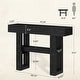 preview thumbnail 12 of 28, 41-Inch Farmhouse Console Table for Entryway, 2-Tier Narrow Sofa Table - 41.34" W x 11.81" D x 31.5" H