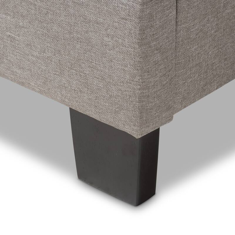 King Size Bed Fabric Upholstered Grey Bedroom Furniture Modern Design