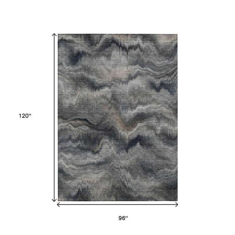 HomeRoots Abstract Transitional Rectangle Outdoor Rug