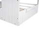 preview thumbnail 10 of 15, White Full Size Solid Wood House Bed with Roof and Guardrail for Kids