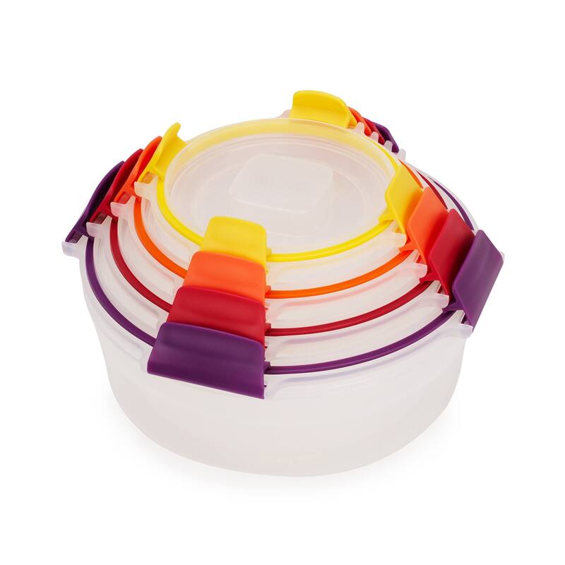 Joseph Joseph Nest Lock 8-piece Round Food Storage Container Set, BPA Free