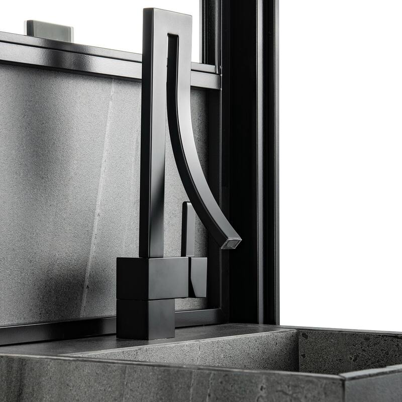 Matte Black Single Hole Bathroom Faucet with Sigle Handle