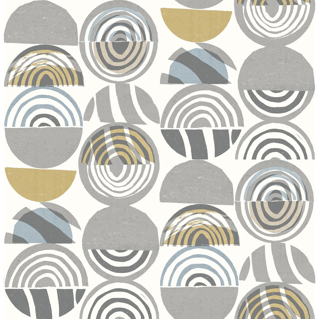 A-Street Prints Mage Grey Mod Geometric Wallpaper