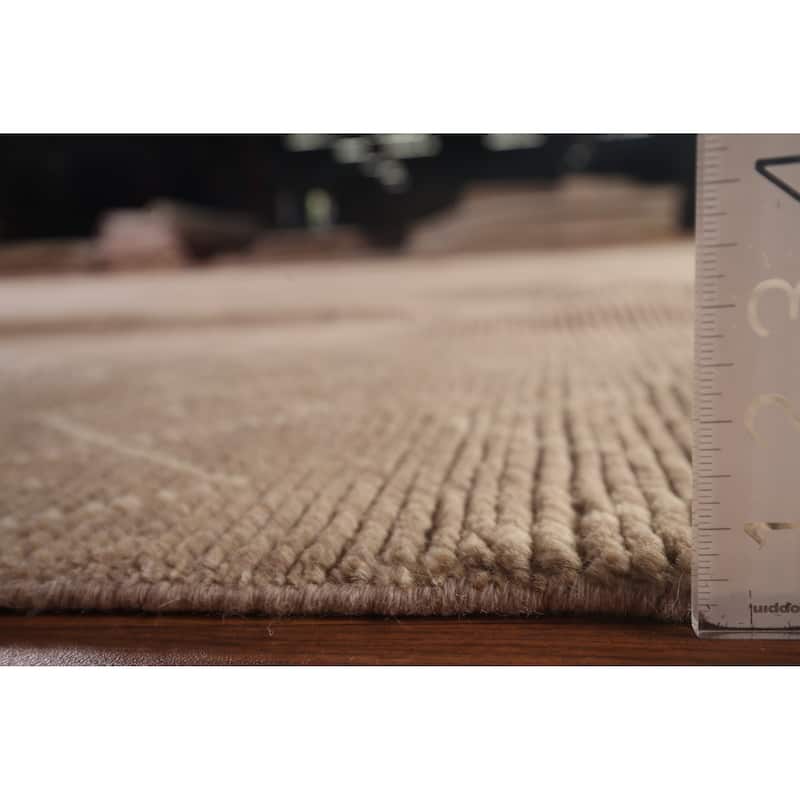 Earth Tone Moroccan Large Oriental Area Rug Handmade Wool Carpet - 9'11"x 15'2"