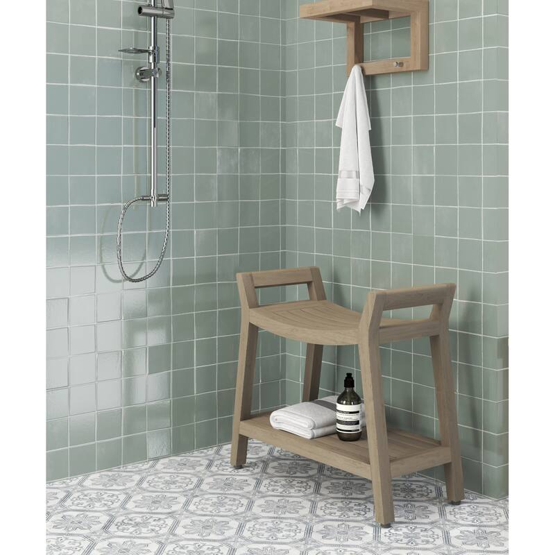 Patented Asia Ascend Teak Shower Bench
