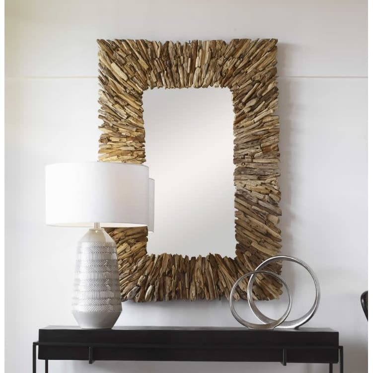 Uttermost 09783 Teak Branch 35" W x 51" H Rectangular Framed Bathroom