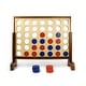 preview thumbnail 7 of 6, YardGames Giant Tumbling Timbers Wood Stacking Game Bundle with 4 in a Row Game - 33 x 3 x 22 inches