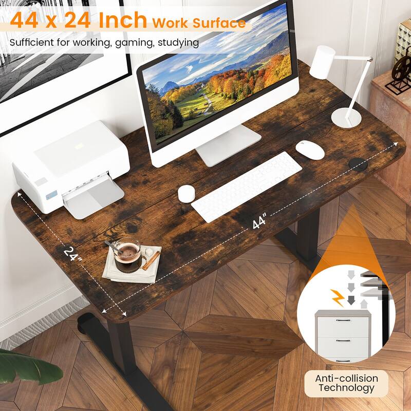 Gymax Electric Standing Desk Adjustable Stand up Computer Desk