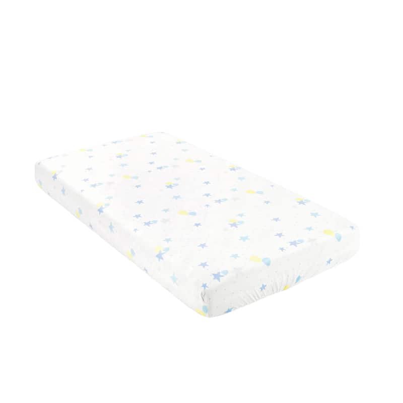 Lush Decor Elephant Balloon Stars Soft & Plush Fitted Crib Sheet - 52"x 28" x 9"