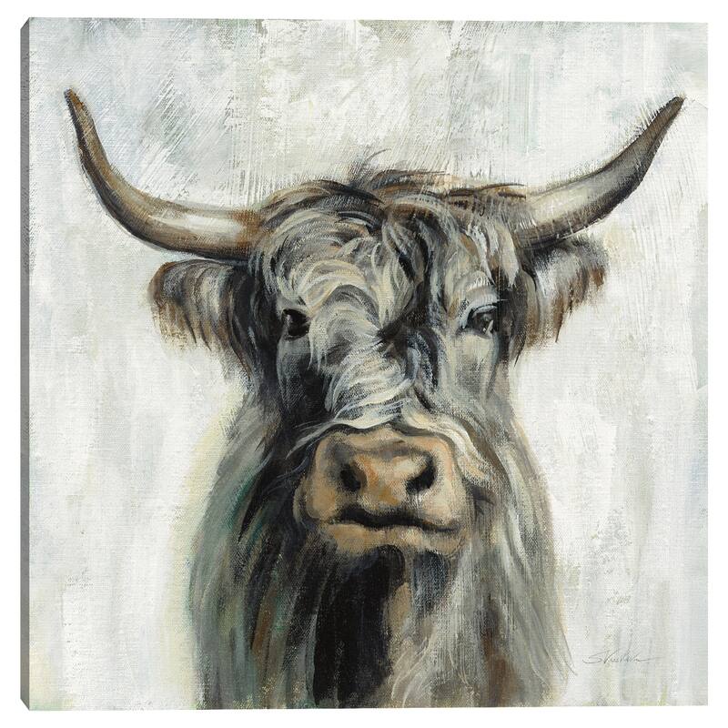 Highland Cow by Silvia Vassileva Canvas Art Print
