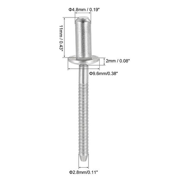 Shower Rivets Blind Rivets 304 Stainless Steel 4.8mm Diameter, 25pcs - Bed Bath ...
