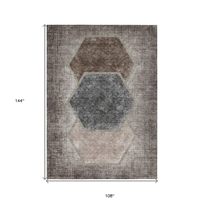 HomeRoots Geometric Transitional Rectangle Outdoor Rug