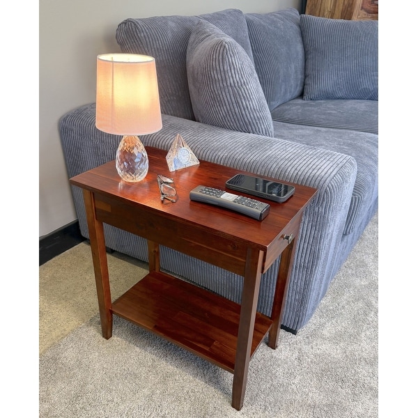 Fairway Avenue Home Solid Acacia Recliner End Table - On Sale