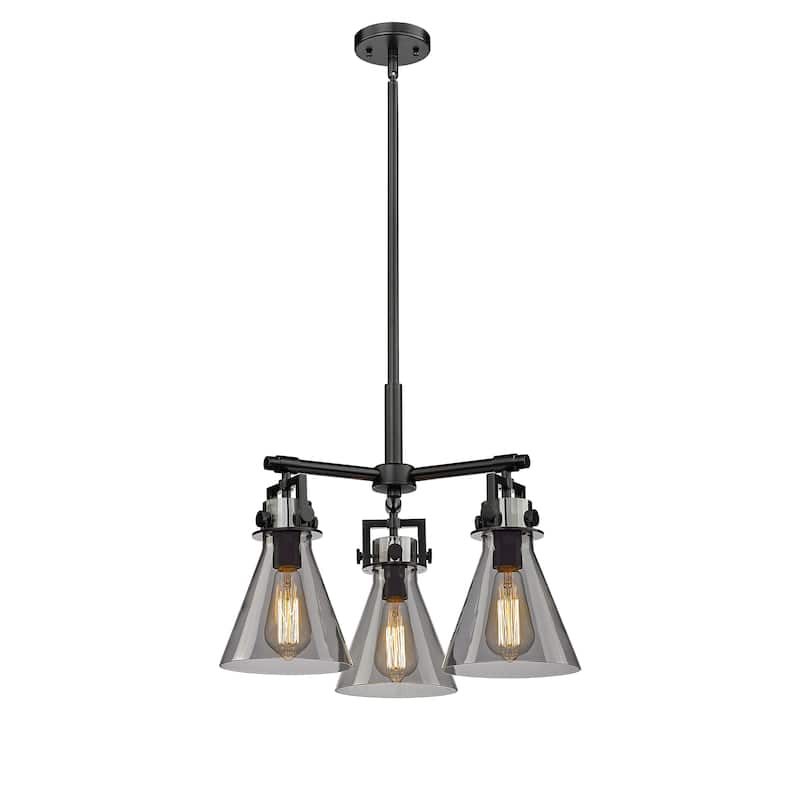 Innovations Lighting Newton Cone - 3 Light 7" Stem Hung Pendant