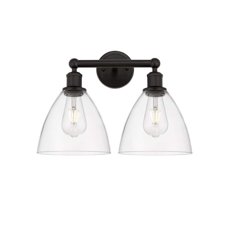 Innovations Lighting 616-2W-12-17 Bristol Vanity Bristol Glass 2 Light - Oil Rubbed Bronze / Clear