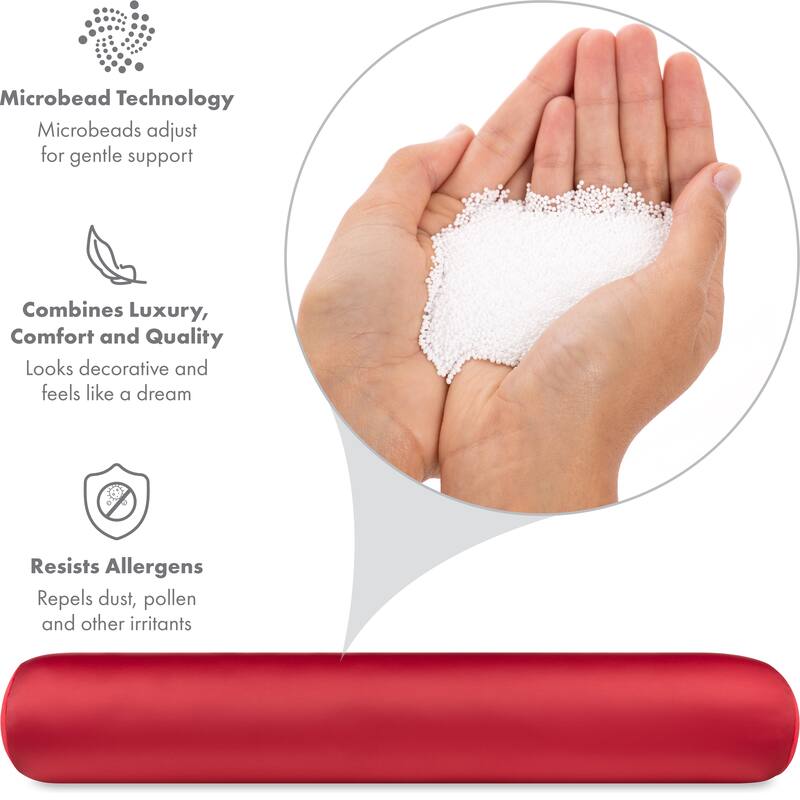 Straight Body Pillow, Premium Microbead,Side Sleeping / Pregnant Women