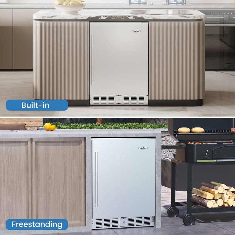 Outdoor & Indoor 5 Cu. Ft. Stainless Steel Refrigerator