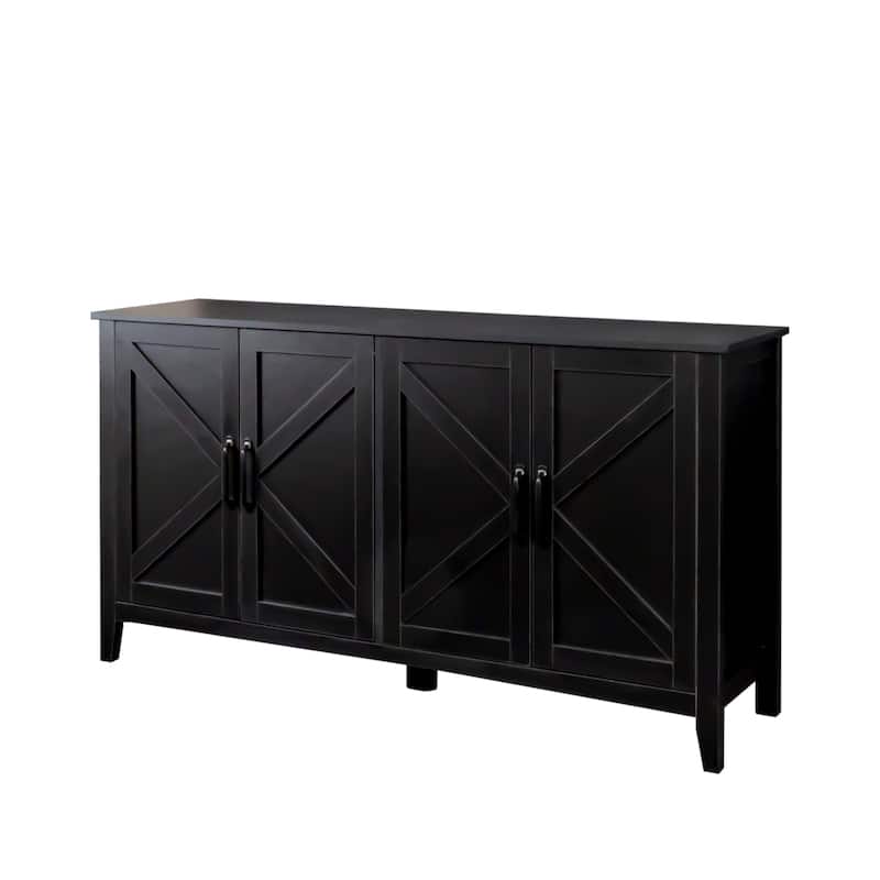 Cabinet with 4 Doors and 4 open shelgves,Freestanding Sideboard Storage Cabinet